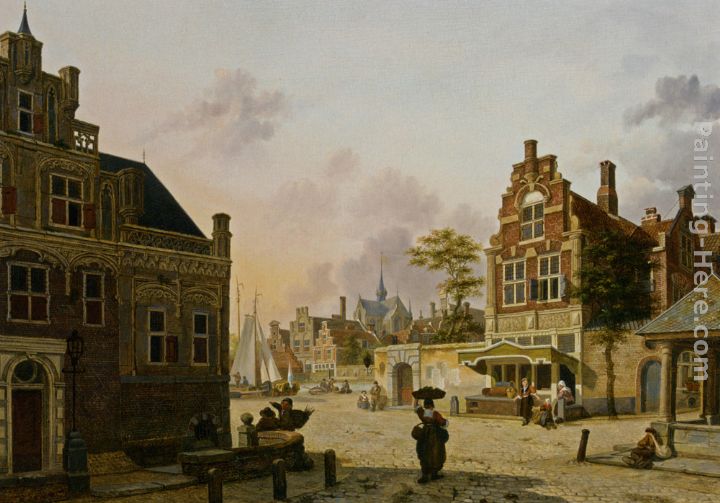 A Summer Day in Haarlem painting - Jan Hendrik Verheijen A Summer Day in Haarlem art painting